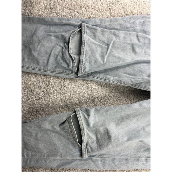 ATELIER Womens High Rise Flip over Waist Straight‎ Leg Open Knee Jeans 26x29 - Picture 2 of 14